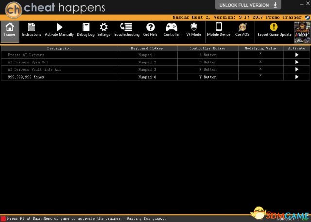 热力纳斯卡2 v2017.09.17四项修改器