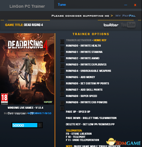 丧尸围城4 v1.04十三项修改器[LinGon]