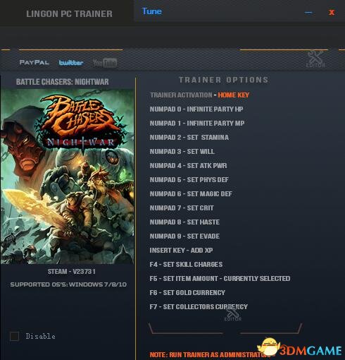 战神：夜袭 v23731十五项修改器[LinGon]