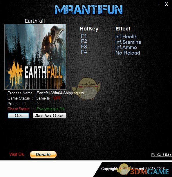 《地球陨落》v2019.06.28四项修改器[MrAntiFun]