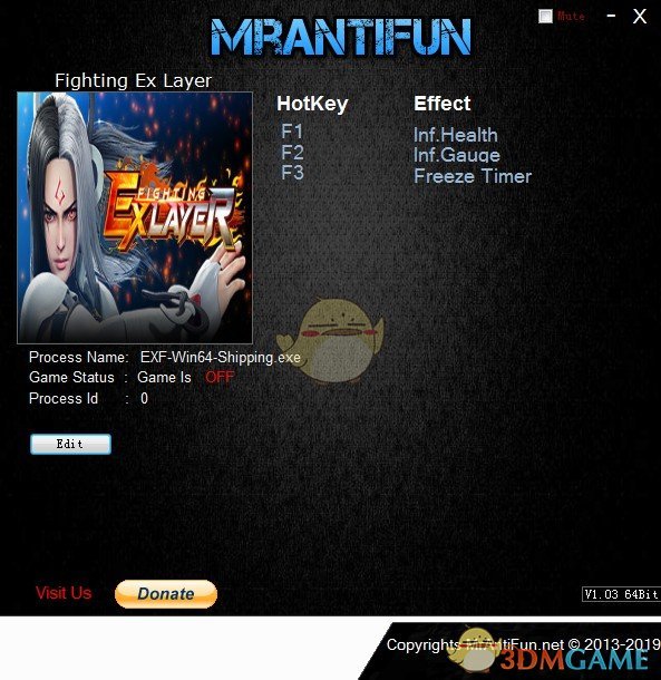 《格斗领域EX》v1.1.3三项修改器[MrAntiFun]