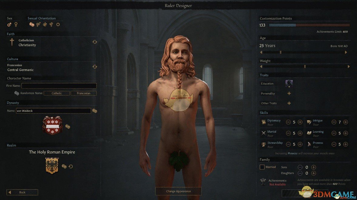 《十字军之王3》自定义角色穿脱衣MOD