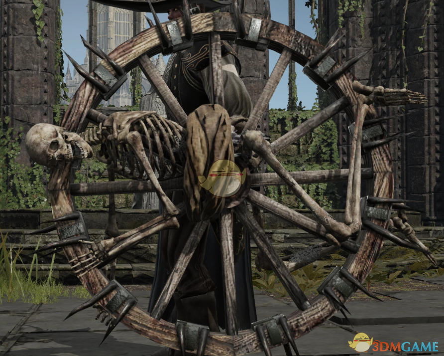 《艾尔登法环》黑暗之魂骸骨车轮盾MOD